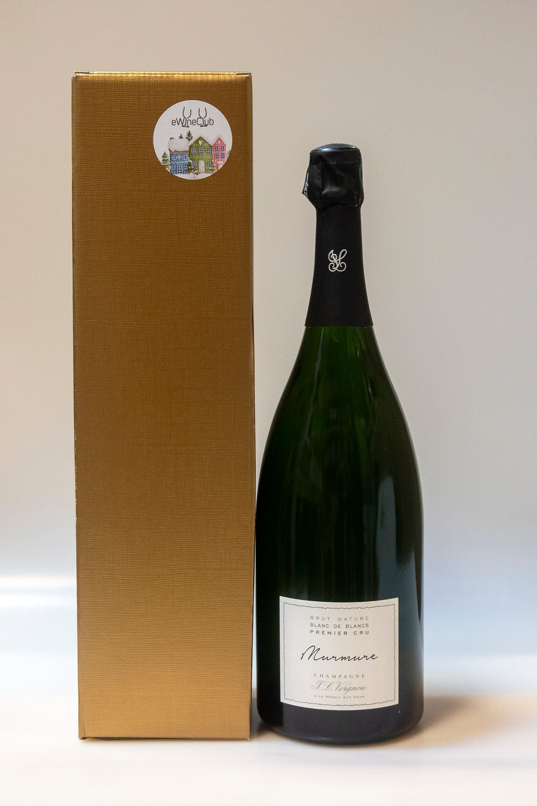 Pachet Champagne Magnum Murmure Brut Nature Premier Cru Blanc de Blancs in cutie cadou